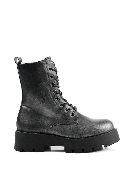 Steel Combat Boots Military Aesthetic