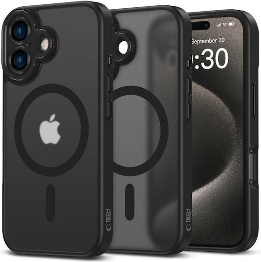 Tech-Protect Magcam Magsafe Back Cover Tempered Glass Black (iPhone 16)