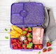 Lekkabox Glamour Φαγητοδοχείο Tritan 4 Χωρίσματα Purple