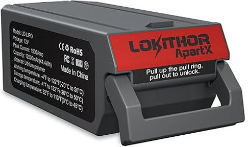 Lokithor ApartX Replacement Car Battery Jump Starter 3000A with Flashlight USB Pump Power Bank 12V 1500Ah