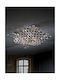 Saten Ceiling Mount Light Gray with Socket G9 with Crystals