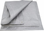 AWTools Waterproof Tarpaulin 120gr/m² 12x6m. Light Type Silver