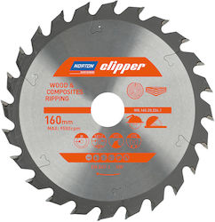 Norton Circular Saw Blade 160mm X 20mm X 24t Wood Composites Atb 1.8 1.2