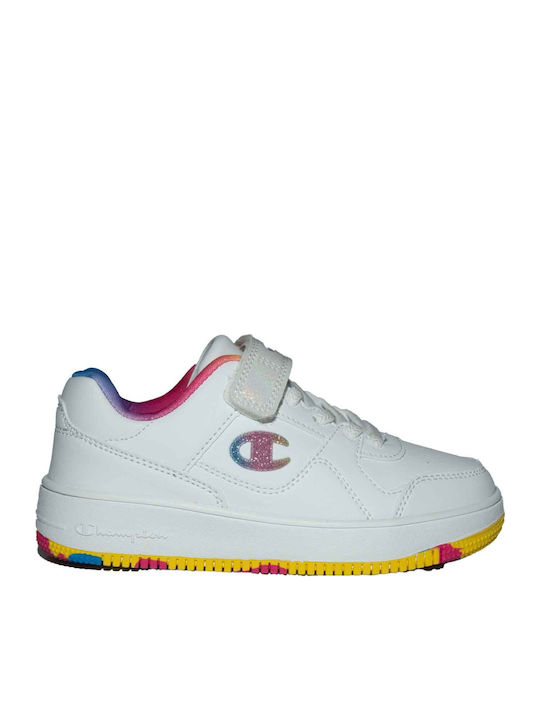Champion Rebound Kids Sneakers with Scratch White