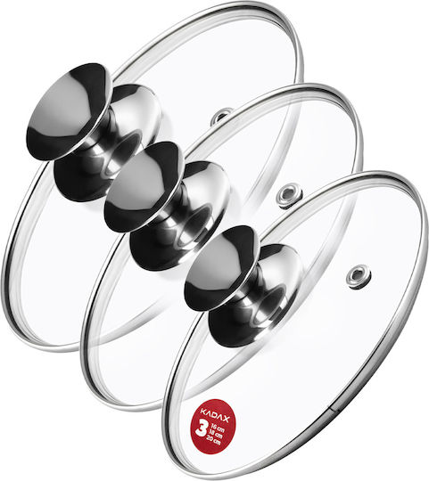 Kadax Capac Pentru Oală Din Sticlă 20cm 3 Bucăți 31554