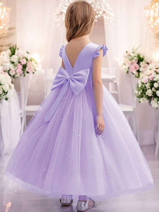 Kinderkleid Kurzärmelig Tüll Lilac