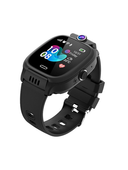 Kinder-Smartwatch Y31 mit Kautschuk/Plastikarmband Schwarz