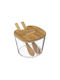 Atmosphera General Use Vase with Wooden Lid 10x9.2x10cm 1 Pieces