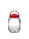 Mondex Set 6 Stück Allgemeine Verwendung Lebensmittelgläser mit Deckel Glas Transparent 2000ml 6 Stück