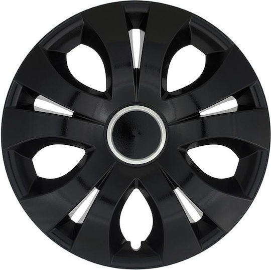 Jestic Set Capace de Roți Auto Compatibile Chevrolet 4 Bucăți 14 Negru/Negru