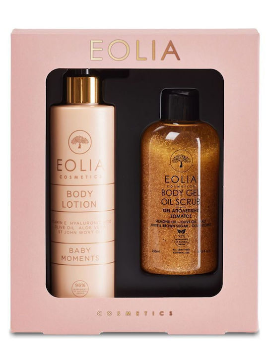 Eolia Cosmetics Gift Box Body Lotion Baby Moments & Body Gel Oil Scrub Gold Orchid