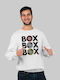 "Box Box Box" White Sweatshirt