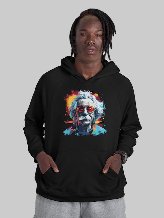 Albert Einstein Hoodie Black