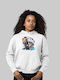 Albert Einstein W Hoodie White