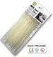 Bradas Cable Ties Plastic 450mm x 4.8mm in White Colour (100 pcs)