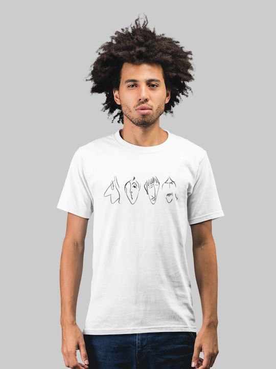 Beatles Caricature T-shirt White