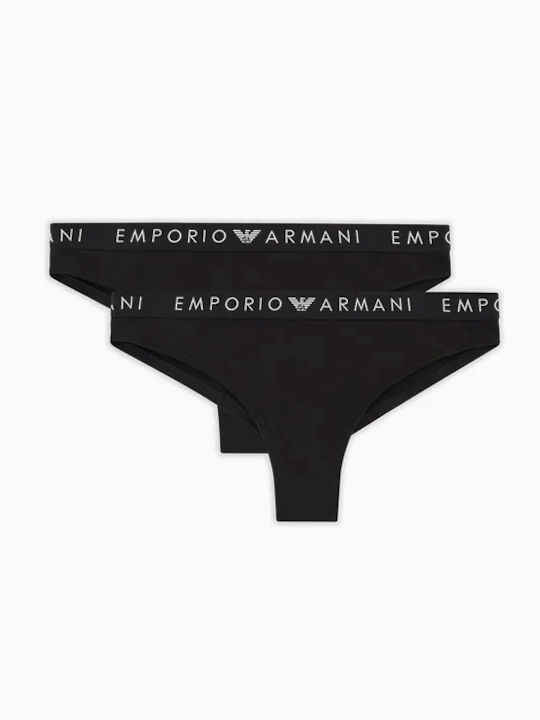 Emporio Armani Cotton Women's Brazil 2Pack Black