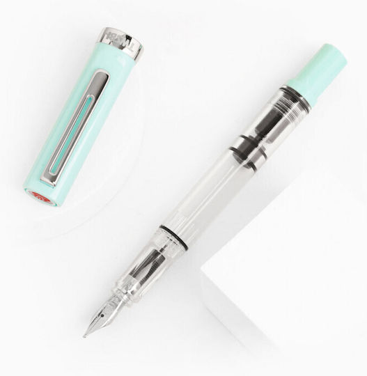 Twsbi Calligraphy Pen Broad Green with Green Ink