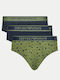 Men's Slips Marine, Olive 3Pack