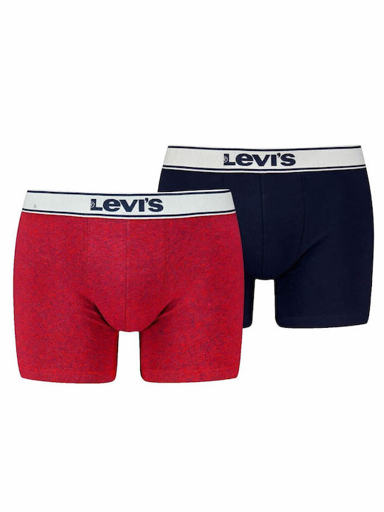 Levi's Vintage Heather Herren Boxershorts Red mit Mustern 1Packung