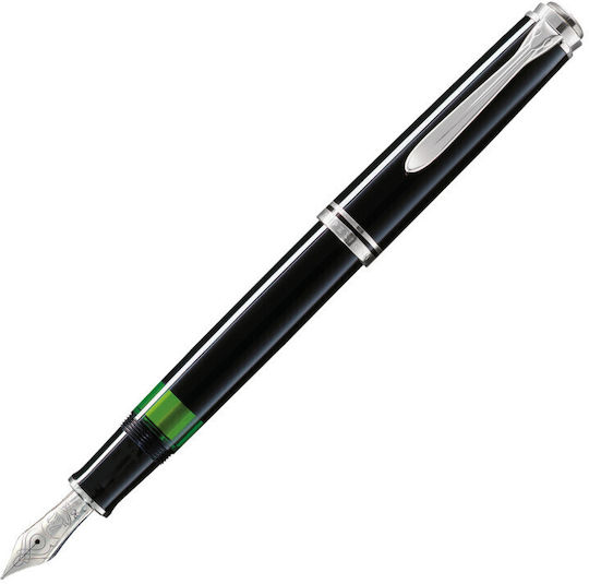 Pelikan Souveran M805 Pană De Scris Broad Neagră Cu Cerneală Neagră