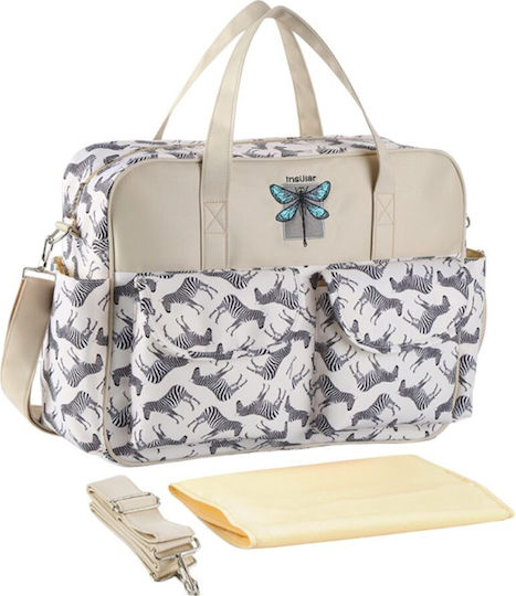 Queen Mother Queen Mother Shoulder Bag Changing Pad Insular White 39x30x30cm