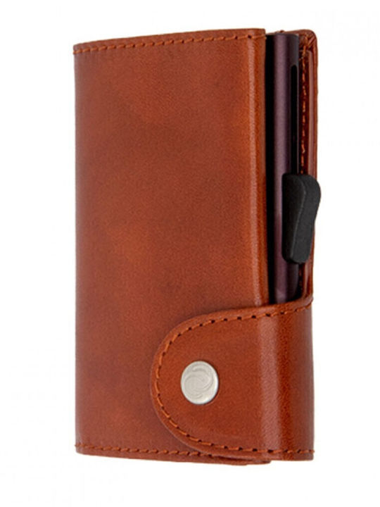 Leather Men's Wallet Classic with RFID Brown