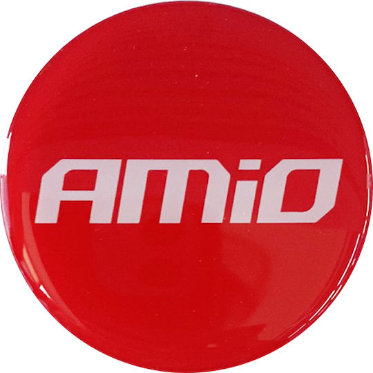 AMiO Car Signal Stickers with Enamel Coating 5 x 5cm for Car Wheels in White Color 4pcs