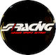 Simoni Racing Autoemblem Aufkleber mit Emaille Überzug 6 x 6cm für Autoreifen in Weiß Farbe 4Stück