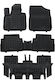 Rezaw Plast Set of Front and Rear Mats 4pcs Tray Type for Hyundai Santa Fe 2020+ Beige