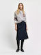 Gant Denim Midi Skirt Dark Blue