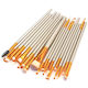 20 Eye Makeup Brushes Wooden Handle Silver