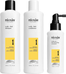 Nioxin Promo Scalp & Hair System 1 Φυσικά Μαλλιά Ελαφριά Αραίωση Shampoo 300ml & Conditioner 300ml & Treatment Serum 100ml