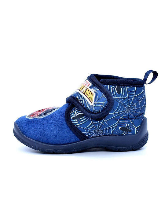 Spiderman Kids Slippers Blue