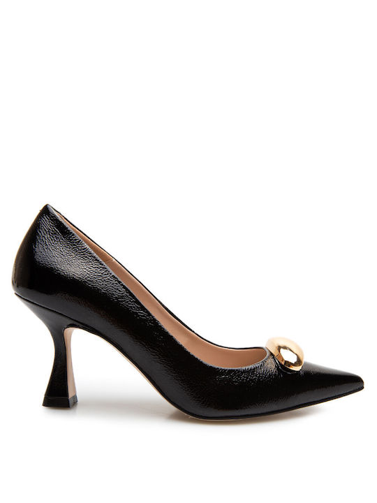 Labrini Patent Leather Black Heels