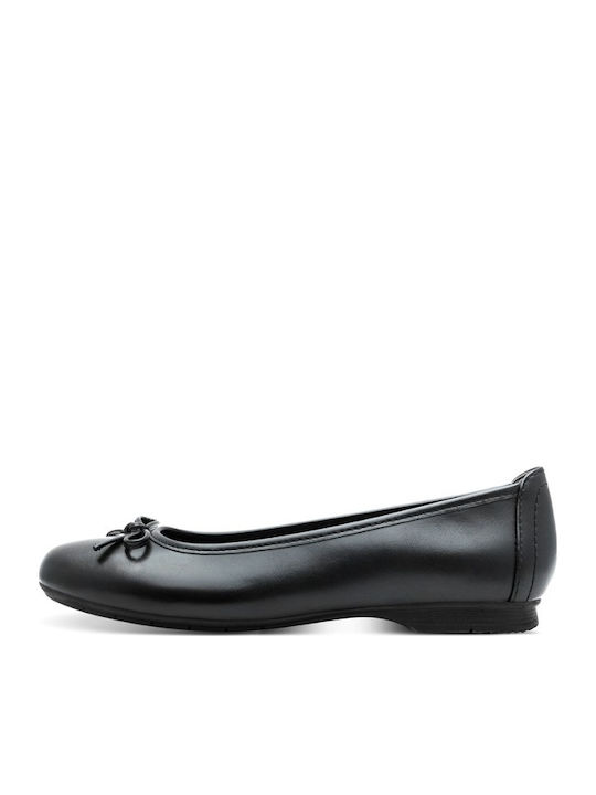 Synthetic Leather Ballerinas Black