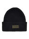 Beanie Masculin Căciulă cu Tricotaj Rib în culoarea Negru