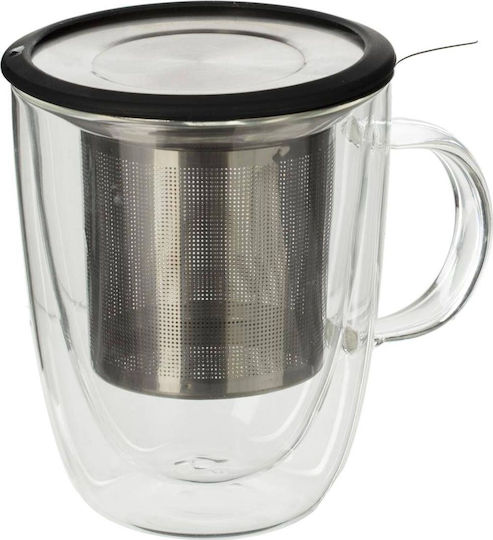 Atmosphera Atmosphera Louie Becher Glas mit Deckel Transparent 300ml