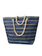 Stamion Stamion Strandtasche Aus Korbweide Blau