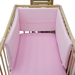 abo Crib Bumpers Classic Inside Pink 40x215cm