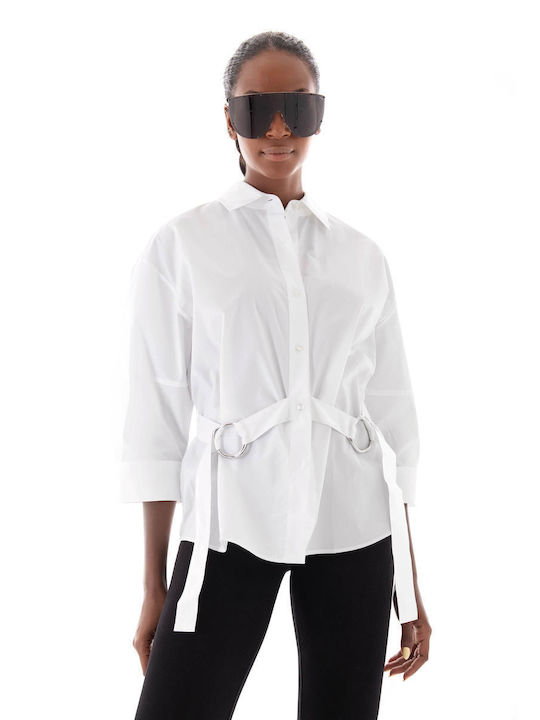 Hugo Boss Women's Long Sleeve Shirt White