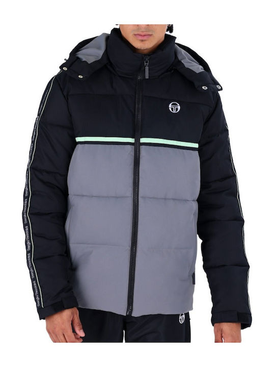 Sergio Tacchini Geacă pentru bărbați de iarnă Puffer Negru