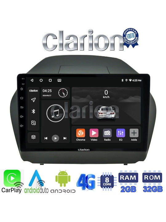 Clarion Auto-Audiosystem für Hyundai iX35 2009>2015 (Bluetooth/USB/WiFi/GPS/Apple-Carplay/Android-Auto) mit Touchscreen 9"