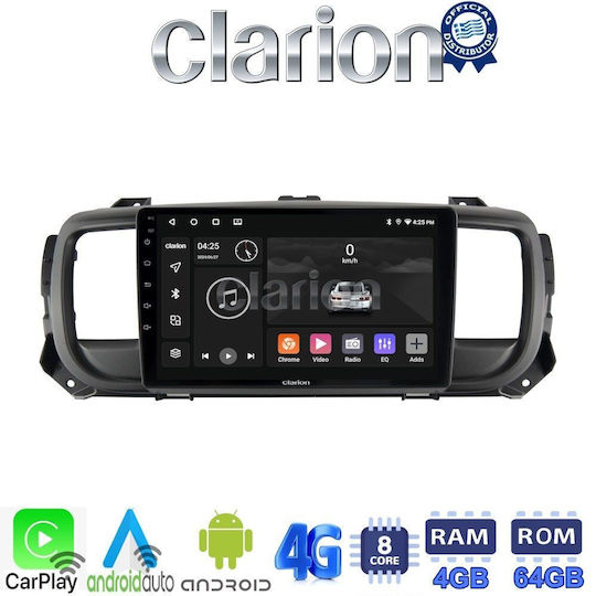 Clarion Car Audio System for Peugeot Expert Opel Vivaro Fiat Scudo Toyota Proace Citroen SpaceTourer / Jumpy 2018> (Bluetooth/USB/WiFi/GPS/Apple-Carplay/Android-Auto) with Touch Screen 9"