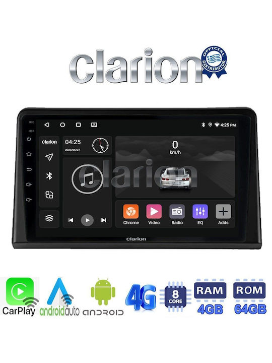 Clarion Ηχοσύστημα Αυτοκινήτου για Renault Express 2023 > (Bluetooth/USB/WiFi/GPS/Apple-Carplay/Android-Auto) με Οθόνη Αφής 9"