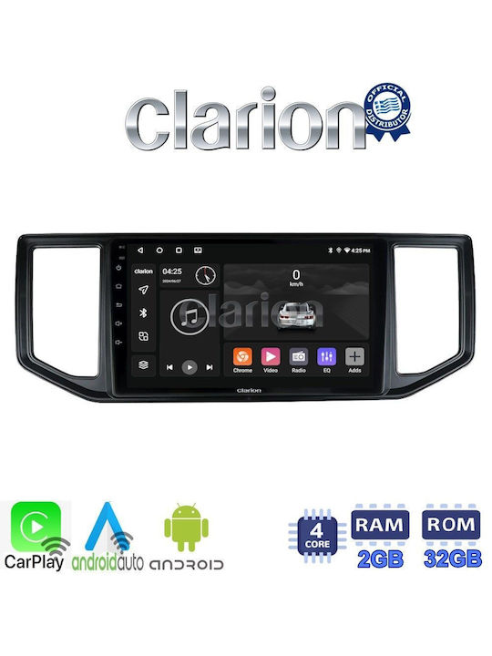 Clarion Car Audio System for Volkswagen Crafter 2017 > 2021 (Bluetooth/USB/WiFi/GPS/Apple-Carplay/Android-Auto) with Touch Screen 10"