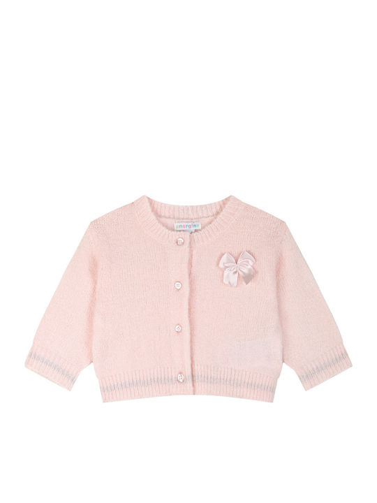 Kinderstrickjacke Gestrickt Rosa
