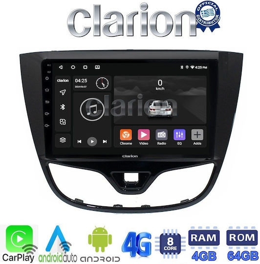 Clarion Ηχοσύστημα Αυτοκινήτου για Opel Karl 2014-2019 (Bluetooth/USB/WiFi/GPS/Apple-Carplay/Android-Auto) με Οθόνη Αφής 9"