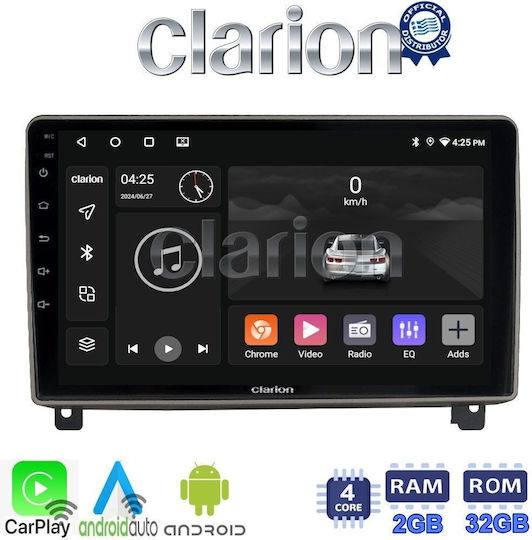 Clarion Car Audio System for Peugeot 407 2004 > 2011 (Bluetooth/USB/WiFi/GPS/Apple-Carplay/Android-Auto) with Touch Screen 9"