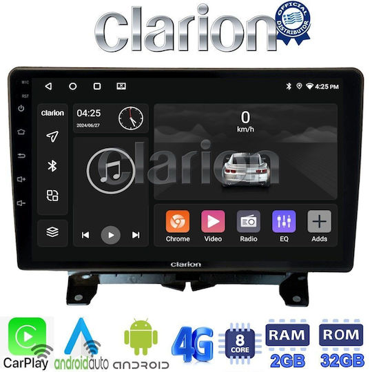 Clarion Sistem Audio Auto pentru Land Rover Range Rover Sport 2005 > 2014 (Bluetooth/USB/WiFi/GPS/Apple-Carplay/Android-Auto) cu Ecran Tactil 9"